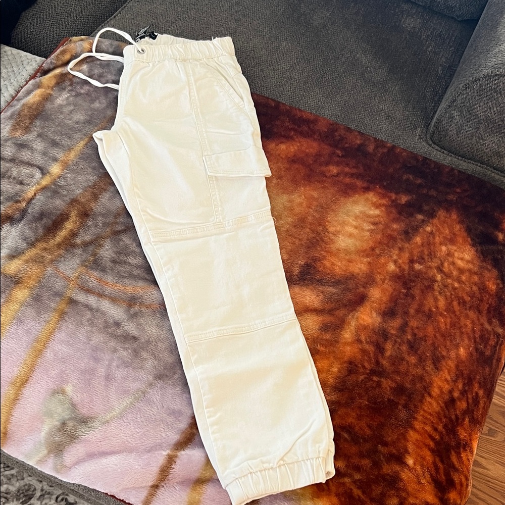 Rewash Cream Denim Track Pants